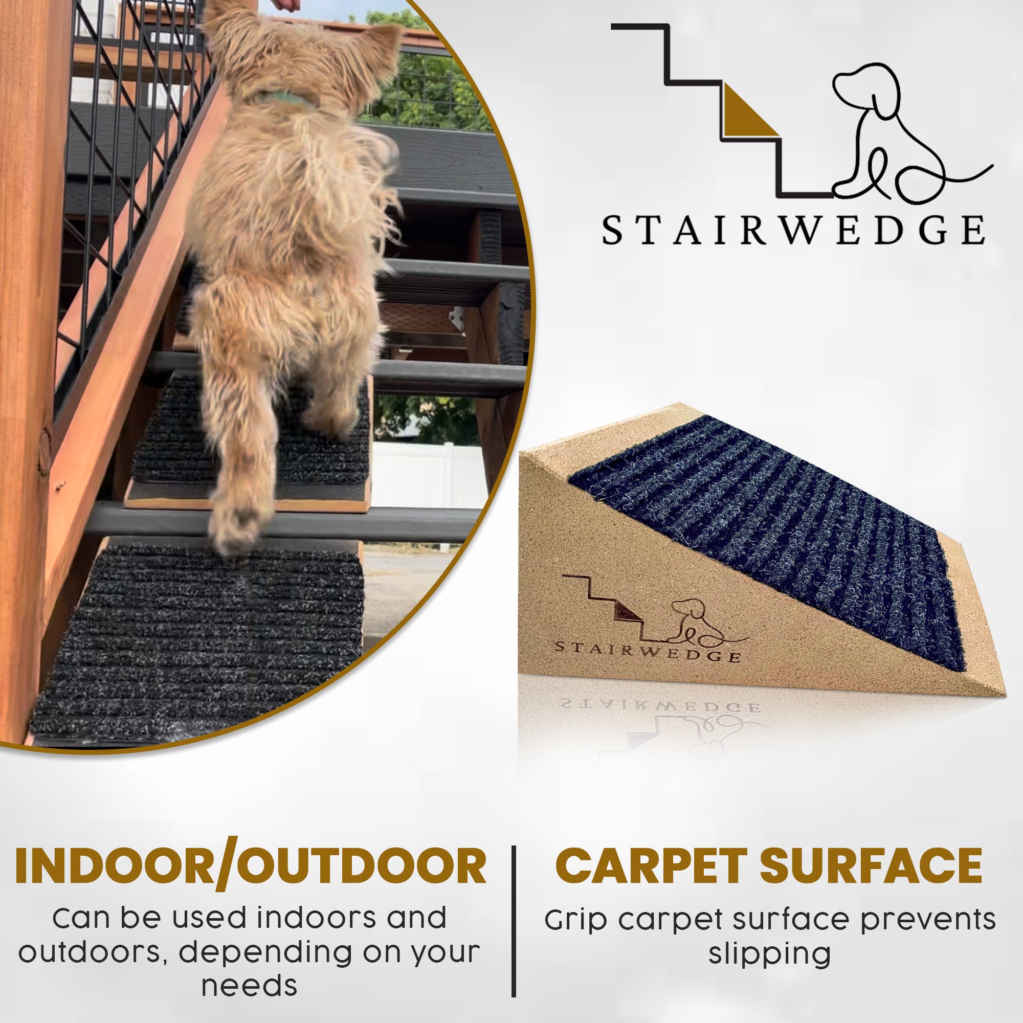 Dog Ramp for Small Dogs - Modular Stair Ramp for Any Staircase